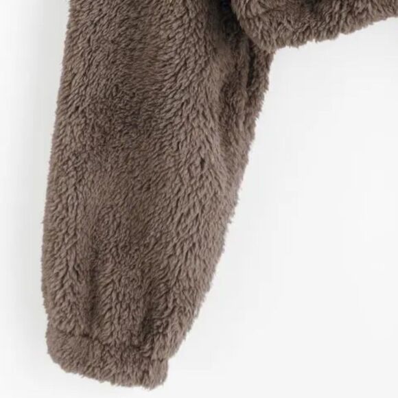 🌟nwt ZAFUL Half Zip Plush Cropped Sweatshirt🌟 - Picture 4 of 12